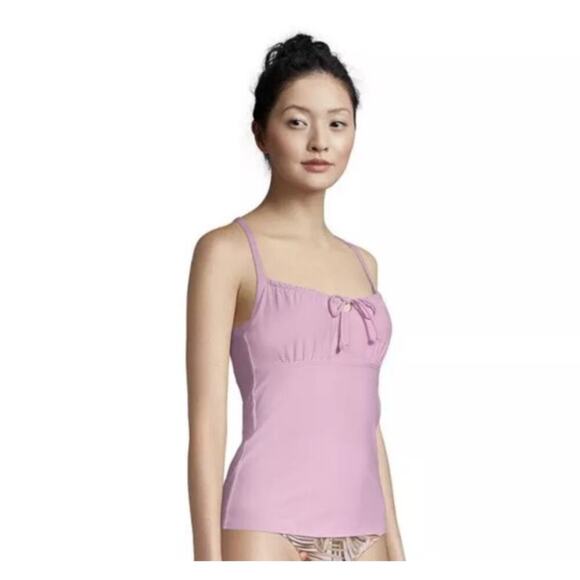 Lands End Pink Swimsuit Tankini Top Size 10 - Picture 2 of 9
